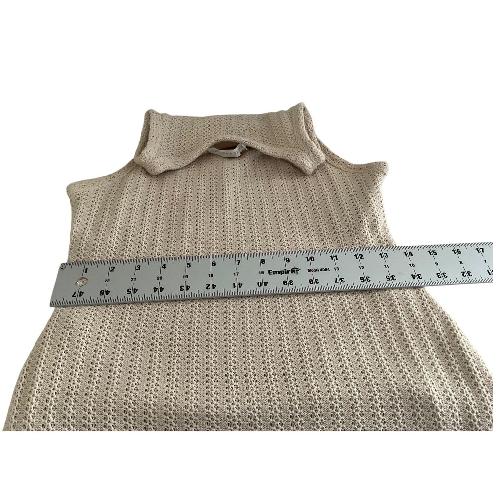 Chelsea & Violet Womens Beige Crochet Knit Sleeveless Maxi Dress Boho Coastal S - Picture 6 of 11